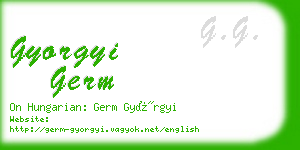 gyorgyi germ business card